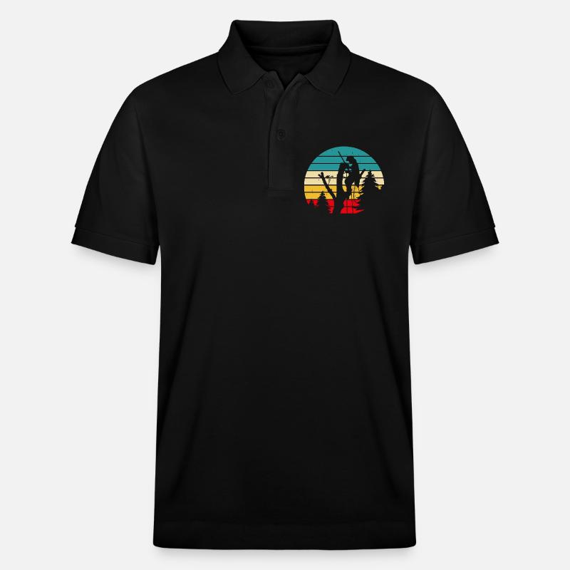 Lustiges Holzarbeiter Waldarbeiter Geschenk - Stanley/Stella Unisex Bio-Poloshirt PREPSTER - Schwarz