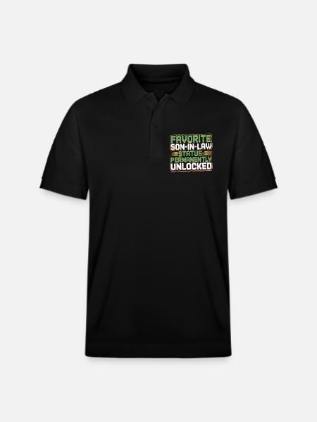 Schwiegermutter Retro Lustiger Schwiegervater - Stanley/Stella Unisex Bio-Poloshirt PREPSTER - Schwarz