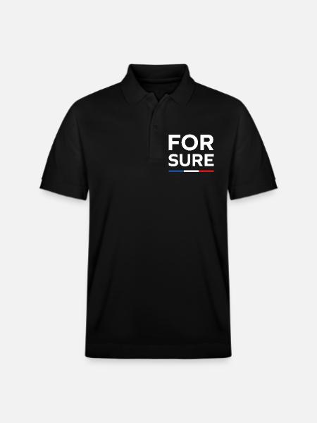 For sure, - Stanley/Stella Unisex Organic Polo Shirt PREPSTER - black