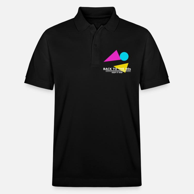 90s_tshirt_design - Polo PREPSTER bio Stanley/Stella Unisexe - noir