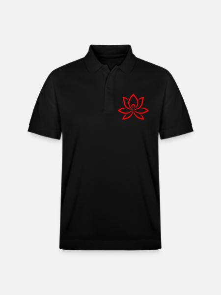 Blume Design Geschenk für Naturfreunde - Stanley/Stella Unisex Bio-Poloshirt PREPSTER - Schwarz