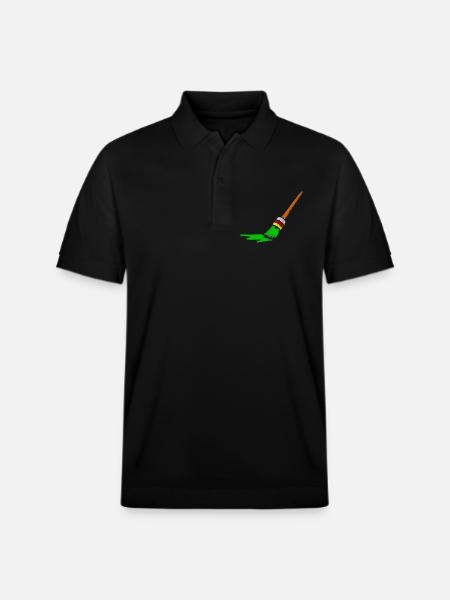 Urban Graffiti Brush Design - Stanley/Stella Unisex Organic Polo Shirt PREPSTER - black