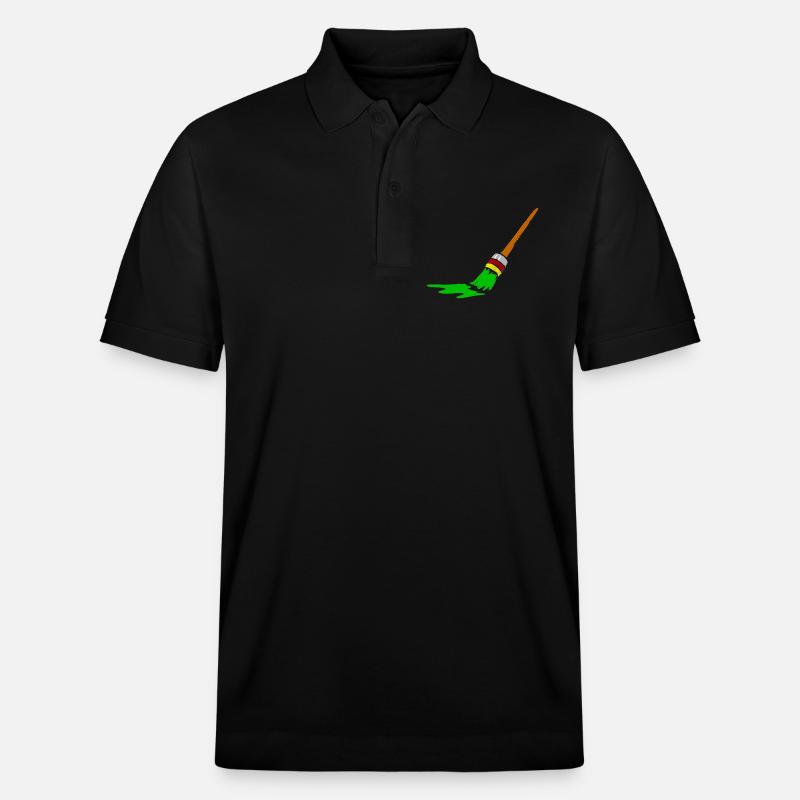 Conception de pinceau graffiti urbain - Polo PREPSTER bio Stanley/Stella Unisexe - noir