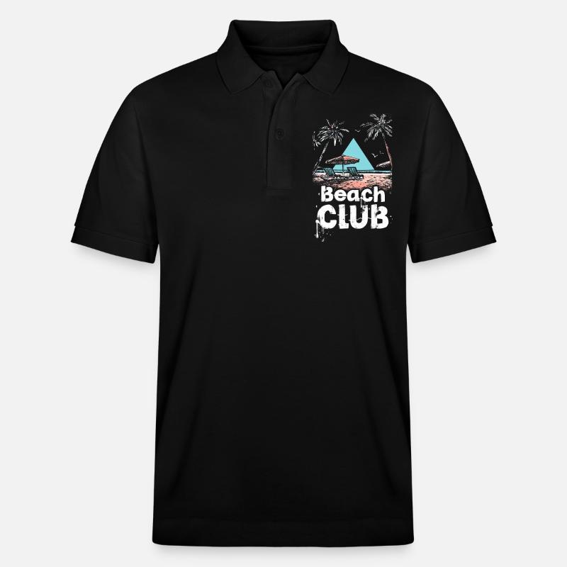 Club de plage Paradise - Polo PREPSTER bio Stanley/Stella Unisexe - noir