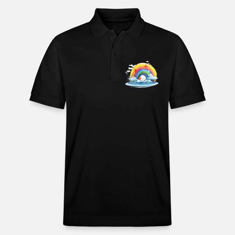 Regenbogen Pride - Stanley/Stella Unisex Bio-Poloshirt PREPSTER - Schwarz