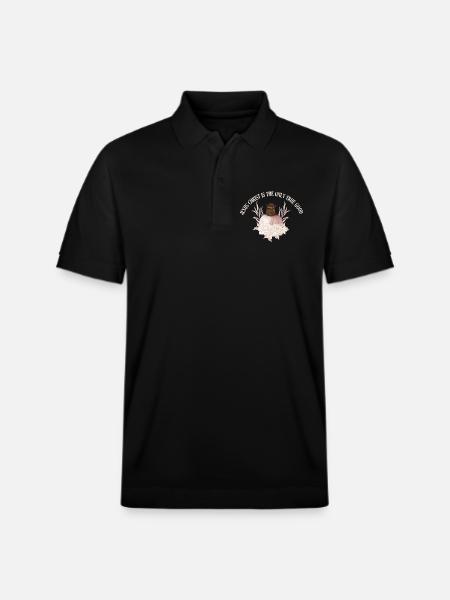 Jesus_christ_is_the_only_true_good - Stanley/Stella Unisex Organic Polo Shirt PREPSTER - black