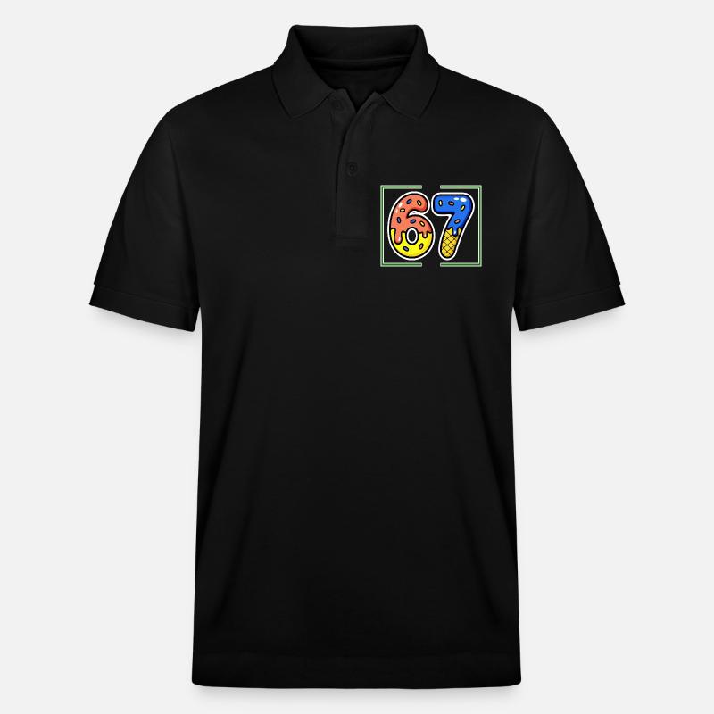 Siebenundsechzig, 67, 6, 7 - Stanley/Stella Unisex Bio-Poloshirt PREPSTER - Schwarz