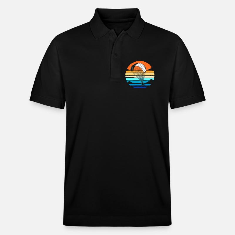 Paragliding Skydive - Stanley/Stella Unisex Bio-Poloshirt PREPSTER - Schwarz