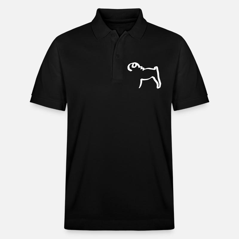 Lignes mops - Polo PREPSTER bio Stanley/Stella Unisexe - noir