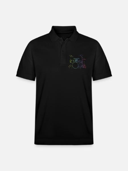 Drumset Sticks Drummer Drums Drummer - Stanley/Stella Unisex Organic Polo Shirt PREPSTER - black