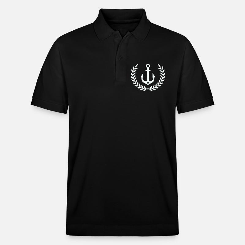 Anker im Lorbeerkranz - Stanley/Stella Unisex Bio-Poloshirt PREPSTER - Schwarz