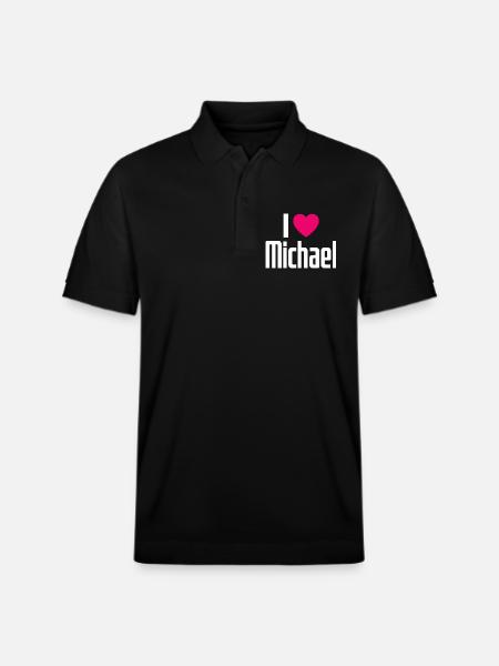 J’aime Michael Pink Heart J’aime Michael - Polo PREPSTER bio Stanley/Stella Unisexe - noir