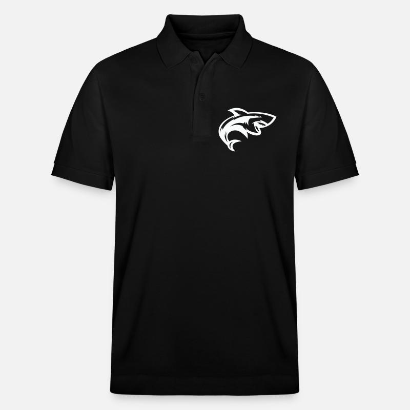 Tête de requin stylisée - Polo PREPSTER bio Stanley/Stella Unisexe - noir