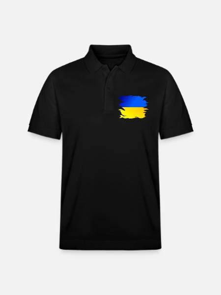 Drapeau de l’Ukraine Drapeau - Polo PREPSTER bio Stanley/Stella Unisexe - noir