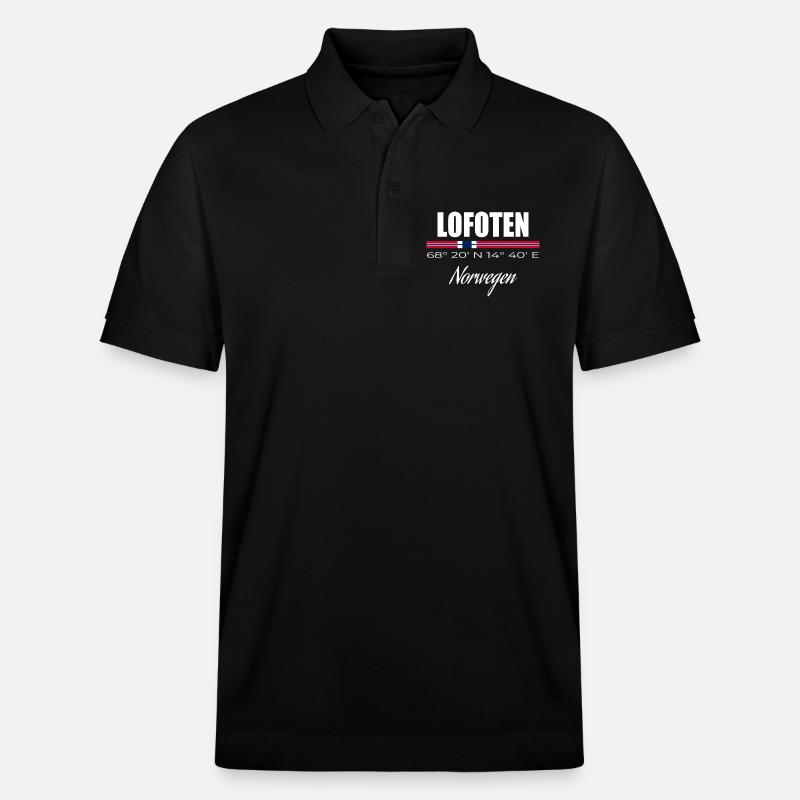 Lofoten - Stanley/Stella Unisex Bio-Poloshirt PREPSTER - Schwarz