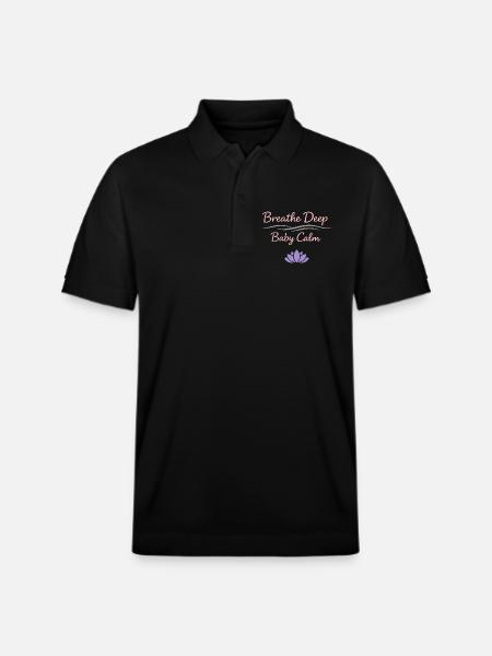 Prenatal Yoga Expectant Mother - Stanley/Stella Unisex Organic Polo Shirt PREPSTER - black