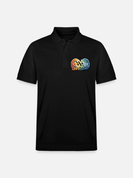 NerdSwap Gaming Merch - Stanley/Stella Unisex Organic Polo Shirt PREPSTER - black