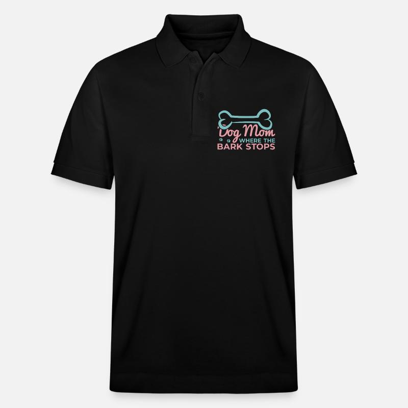 Hunde Mama Spruch - Stanley/Stella Unisex Bio-Poloshirt PREPSTER - Schwarz
