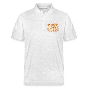 Cast Reel Est (1976) - Stanley/Stella Unisex Organic Polo Shirt PREPSTER - heather white - Front - Roxy (174cm) & Andy (188cm)