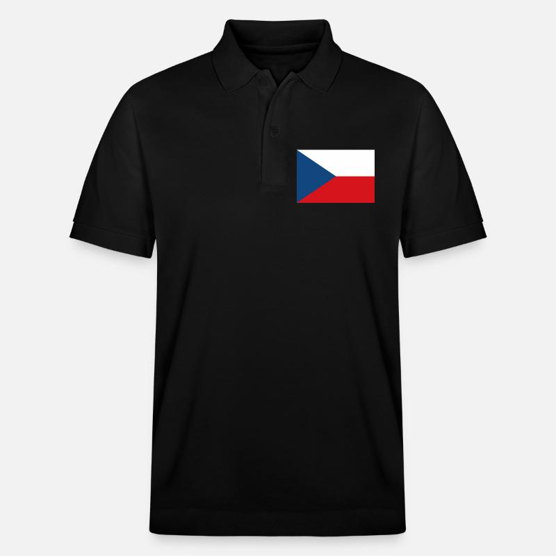 Drapeau de la République tchèque - Polo PREPSTER bio Stanley/Stella Unisexe - noir