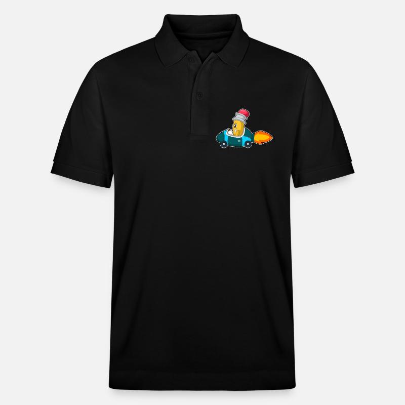 Voiture crayon - Polo PREPSTER bio Stanley/Stella Unisexe - noir