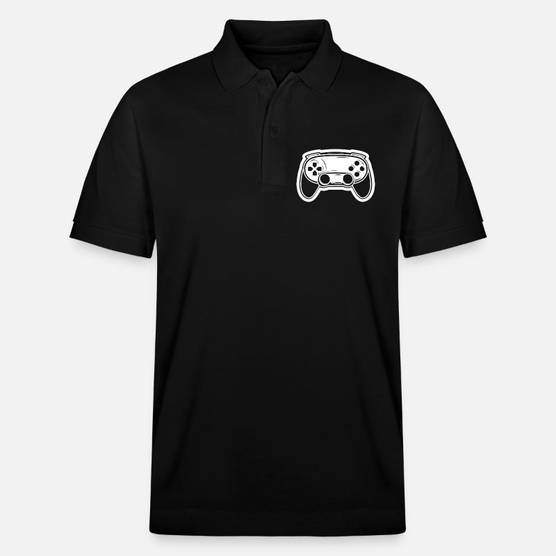 Video Game Controller Drawing - Stanley/Stella Unisex Organic Polo Shirt PREPSTER - black