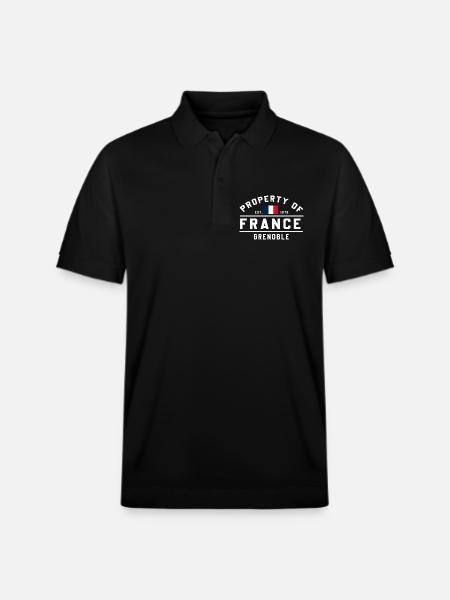French Real Estate Grenoble - Stanley/Stella Unisex Organic Polo Shirt PREPSTER - black