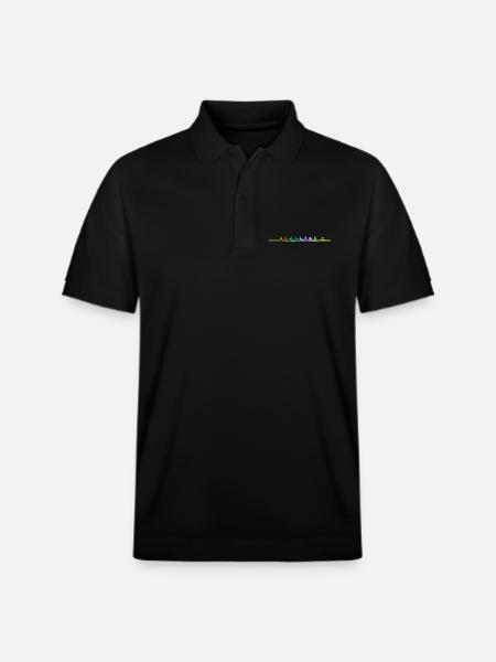 Buntes achter Ruderboot - Stanley/Stella Unisex Bio-Poloshirt PREPSTER - Schwarz
