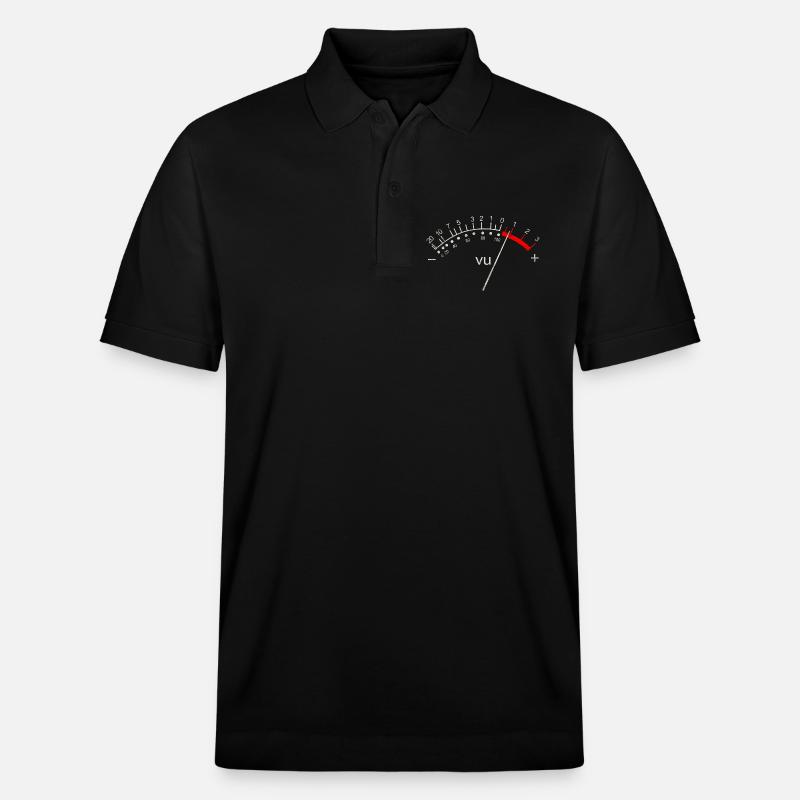 Retro-VU-Messgerät - Stanley/Stella Unisex Bio-Poloshirt PREPSTER - Schwarz