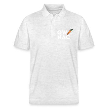 QW NAC – Your Favorite Shortcut in Premium Version - Stanley/Stella Unisex Organic Polo Shirt PREPSTER - heather white - Front - Roxy (174cm) & Andy (188cm)