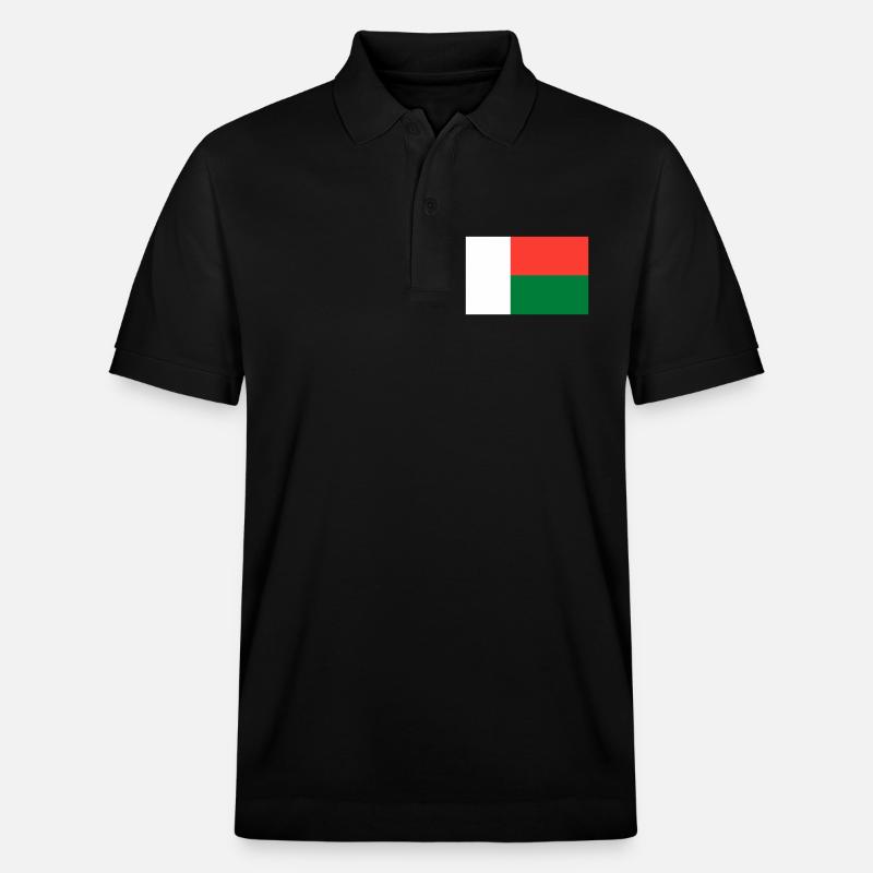 Madagaskar Flagge - Stanley/Stella Unisex Bio-Poloshirt PREPSTER - Schwarz