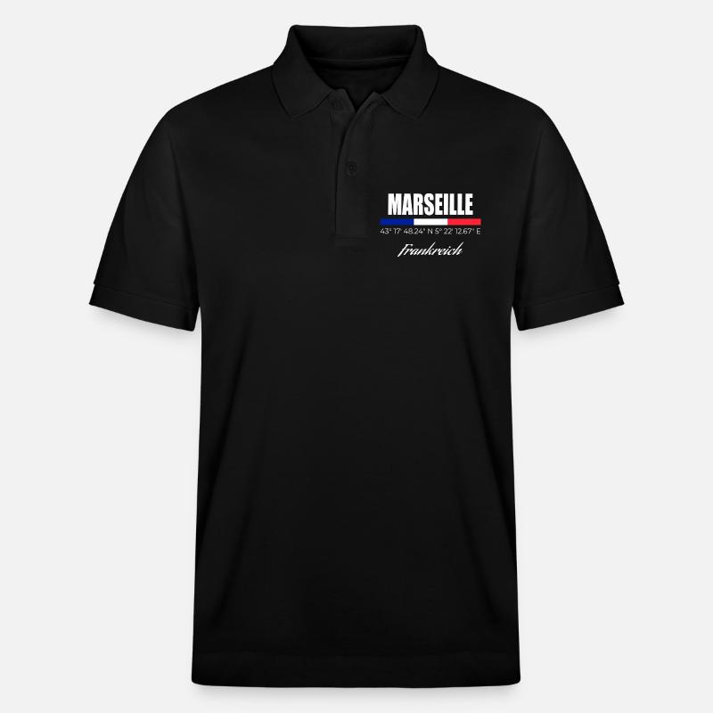 Marseille - Stanley/Stella Unisex Bio-Poloshirt PREPSTER - Schwarz