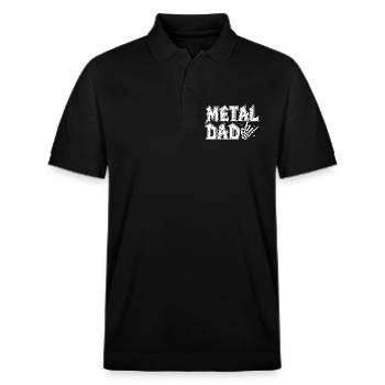 Metal Dad Cadeau Papa Heavy Metal Rock - Polo PREPSTER bio Stanley/Stella Unisexe - noir - Devant - Roxy (174cm) & Andy (188cm)