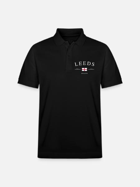 Leeds England – Holiday Souvenir &amp; Gift - Stanley/Stella Unisex Organic Polo Shirt PREPSTER - black