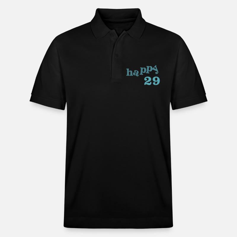 happy 29 - Stanley/Stella Unisex Bio-Poloshirt PREPSTER - Schwarz