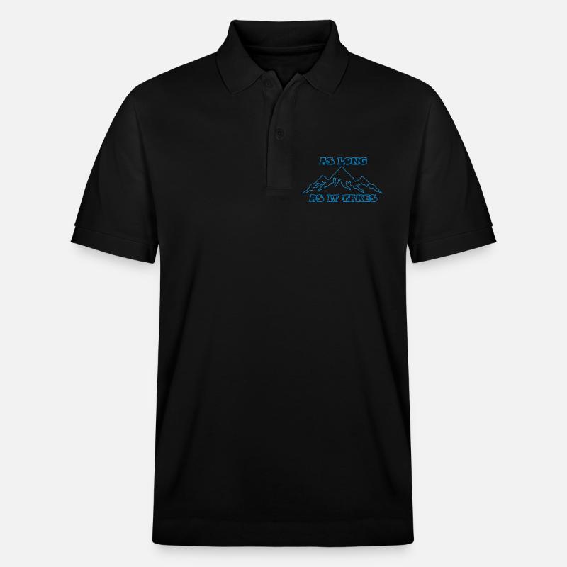 AS LONG AS IT TAKES - Stanley/Stella Unisex Bio-Poloshirt PREPSTER - Schwarz
