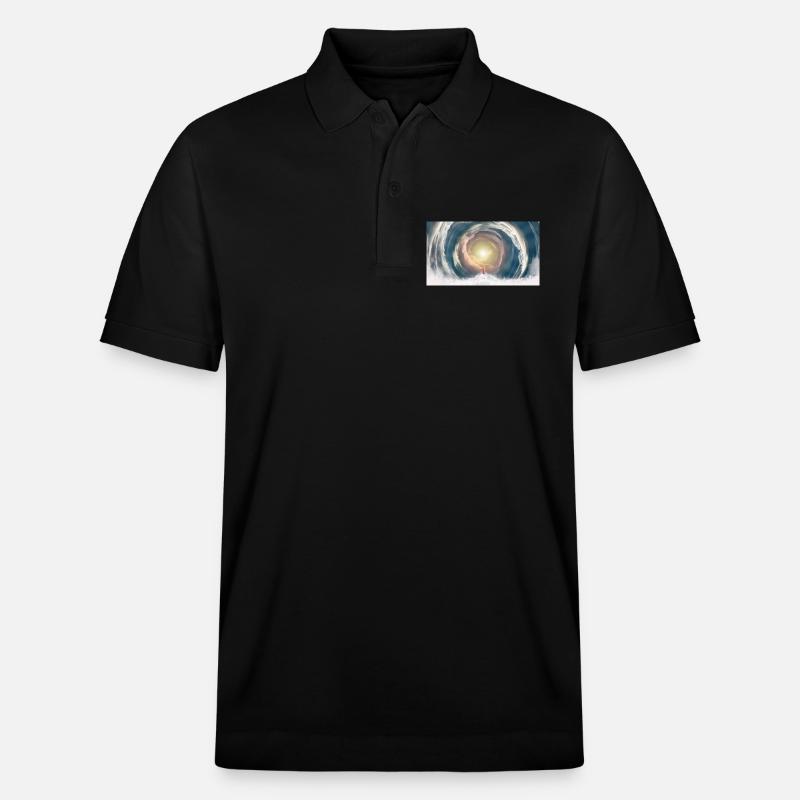 Himmlischer Lichtstrahl - Stanley/Stella Unisex Bio-Poloshirt PREPSTER - Schwarz