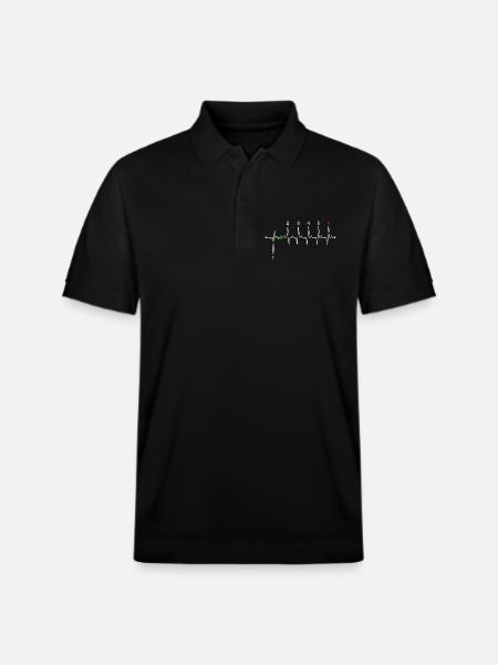 Neon N on Heartbeat - Stanley/Stella Unisex Organic Polo Shirt PREPSTER - black