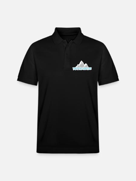 Trettachspitze als Berg - Stanley/Stella Unisex Bio-Poloshirt PREPSTER - Schwarz
