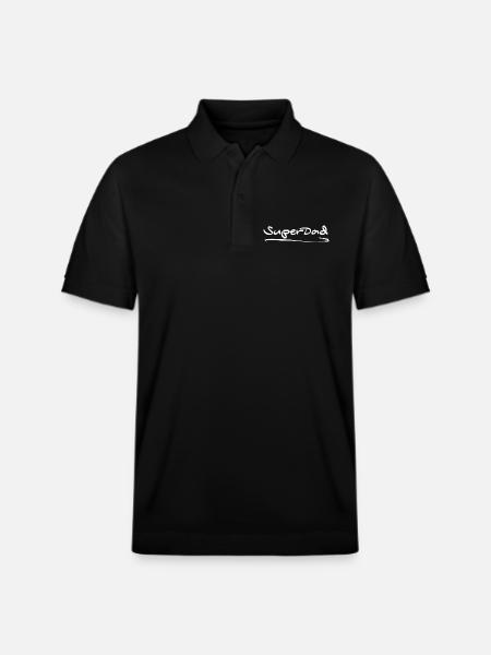 Super Dad - Stanley/Stella Unisex Organic Polo Shirt PREPSTER - black