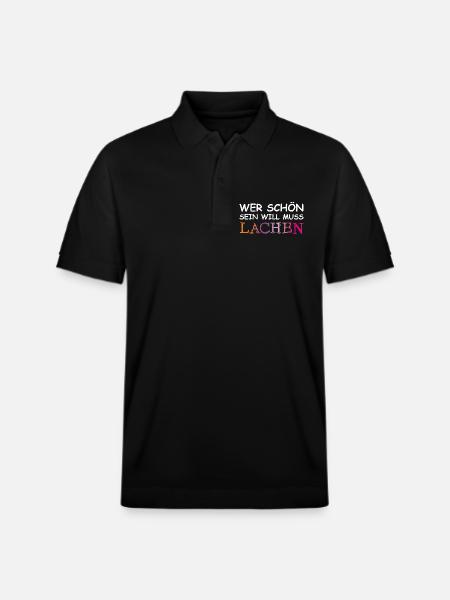 Wer schön sein will, muss lachen. - Stanley/Stella Unisex Bio-Poloshirt PREPSTER - Schwarz