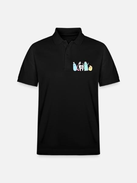 Receptionist Dentist - Stanley/Stella Unisex Organic Polo Shirt PREPSTER - black