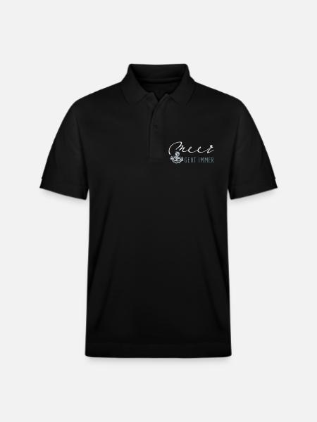 Sea always goes - Stanley/Stella Unisex Organic Polo Shirt PREPSTER - black