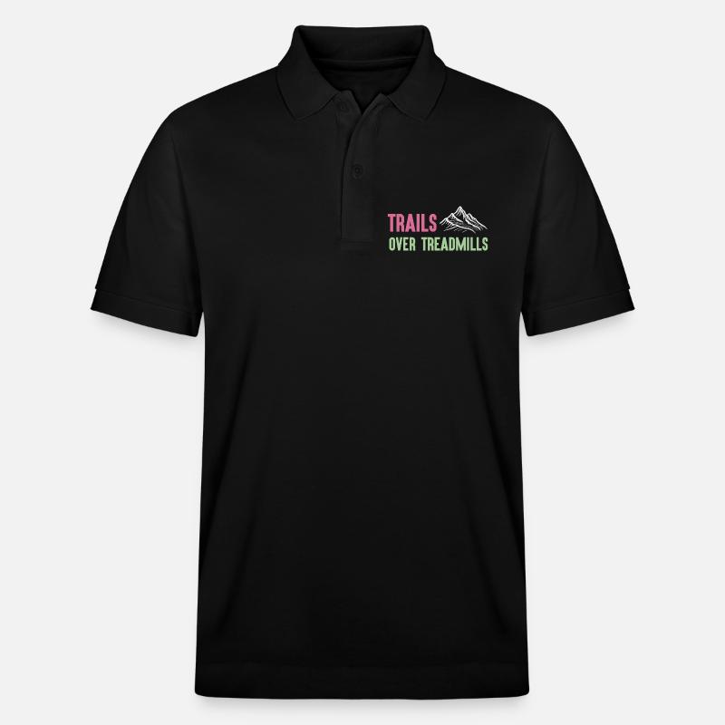 Trailrunning - Trails über Laufbänder - Stanley/Stella Unisex Bio-Poloshirt PREPSTER - Schwarz
