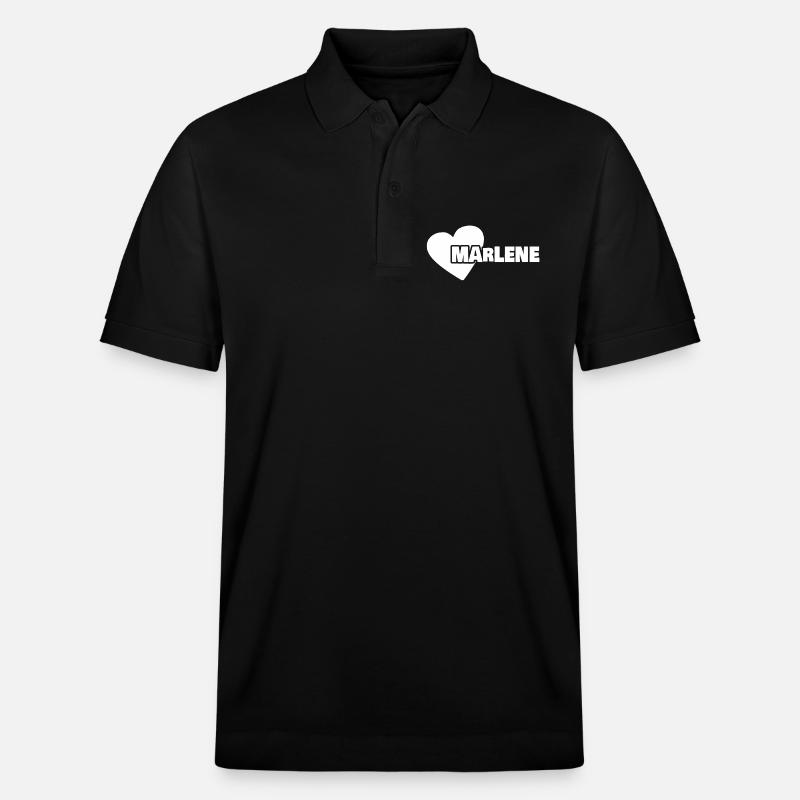 Vorname Marlene - Stanley/Stella Unisex Bio-Poloshirt PREPSTER - Schwarz