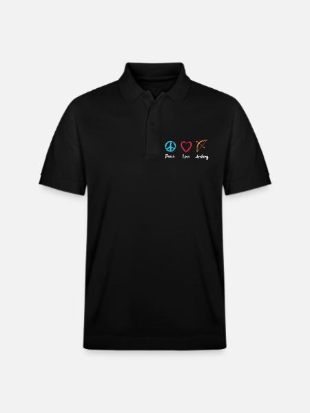 Peace Love Archery - Stanley/Stella Unisex Organic Polo Shirt PREPSTER - black