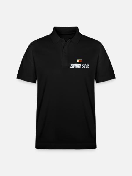 Drapeau du Zimbabwe, patriote zimbabwéen - Polo PREPSTER bio Stanley/Stella Unisexe - noir