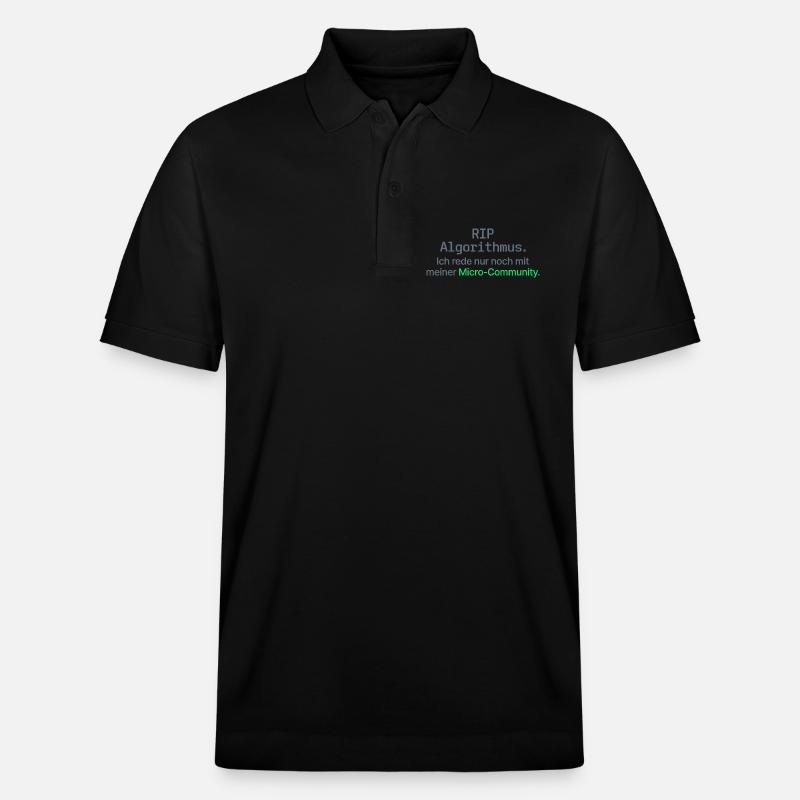 RIP Algorithmus Shirt für Micro-Community - Stanley/Stella Unisex Bio-Poloshirt PREPSTER - Schwarz