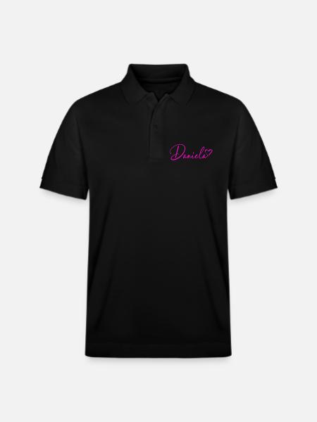 Daniela Signature Neon Pink - Stanley/Stella Unisex Organic Polo Shirt PREPSTER - black
