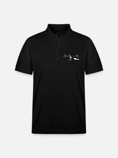 Plongeur plongeur Pulse Puls ECG - Polo PREPSTER bio Stanley/Stella Unisexe - noir
